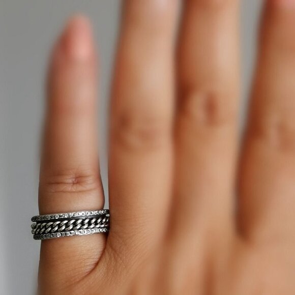 Diamonique CZ eternity band ring size 6.5 NEW - Picture 8 of 10